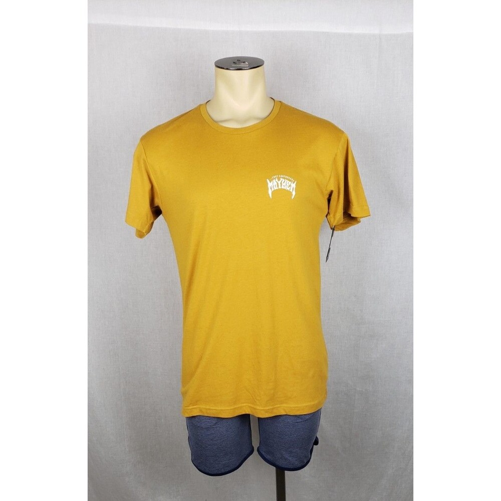 Lost Surfboards By Mayhem T-Shirt Casual Short Sleeve M Gold Yellow‎ Nerd Geek